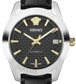 Versace Damen Armbanduhr Greca Classic Schwarz VESCA0124