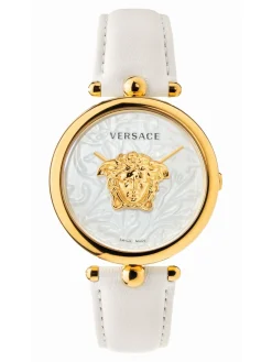 Versace Damen Armbanduhr Palazzo Empire 39 mm Medusa auf dem Zifferblatt Armband Leder VECO01320
