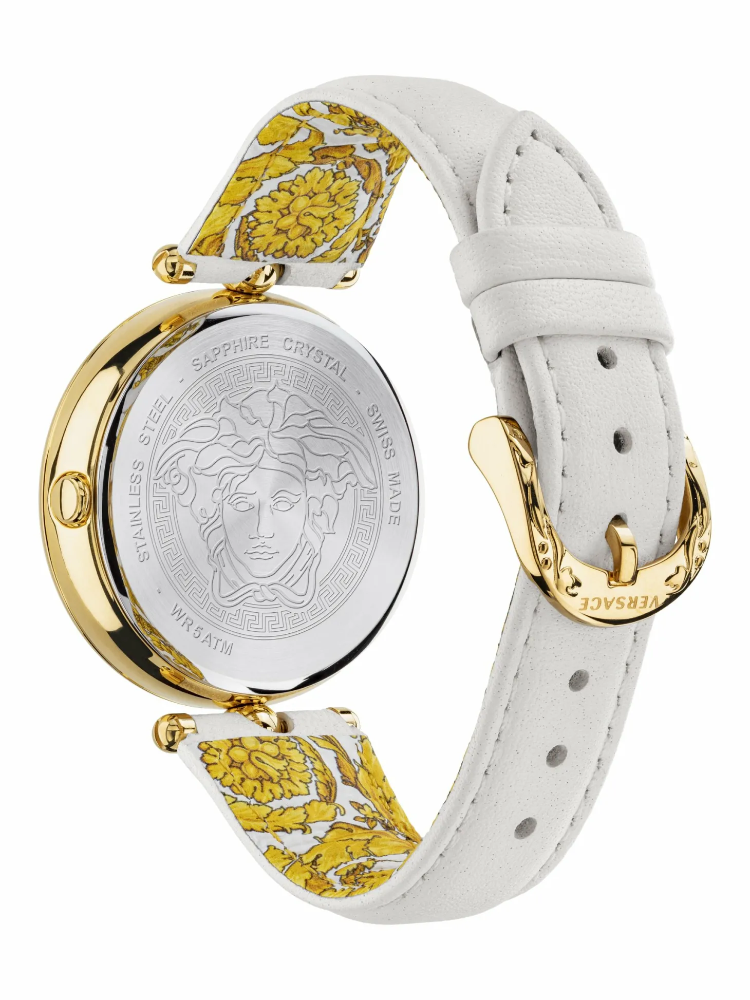 Versace Damen Armbanduhr Palazzo Empire 39 mm Medusa auf dem Zifferblatt Armband Leder VECO01320