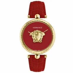 Versace Damen Armbanduhr PALAZZO rot, gold 39 mm VECO02622