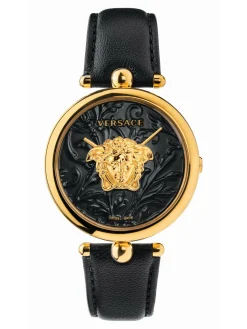 Versace Damen Armbanduhr Palazzo Empire 39 mm Medusa auf dem Zifferblatt Armband Leder VECO01420