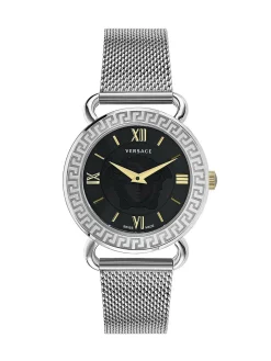 Versace Damen Armbanduhr Medusa 36 mm Medusa auf dem Zifferblatt Armband Edelstahl VEPU00520