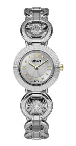 Versace Damen Armbanduhr Greca Jewel Silber/Gold VEWCA0124