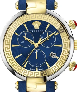 Versace Damen Armbanduhr REVIVE CHRONO RESTYLING 41 mm Armband Leder VE2M002 21