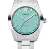 Versace Damen Automatikuhr Greca Classic Silber Türkis VESCA0324​