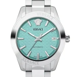 Versace Damen Automatikuhr Greca Classic Silber Türkis VESCA0324​