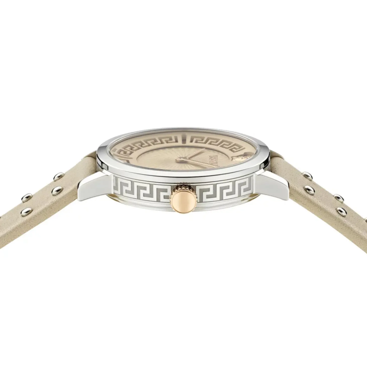 Versace Damenuhr Greca Fortuna Beige/Silber VE0A00125