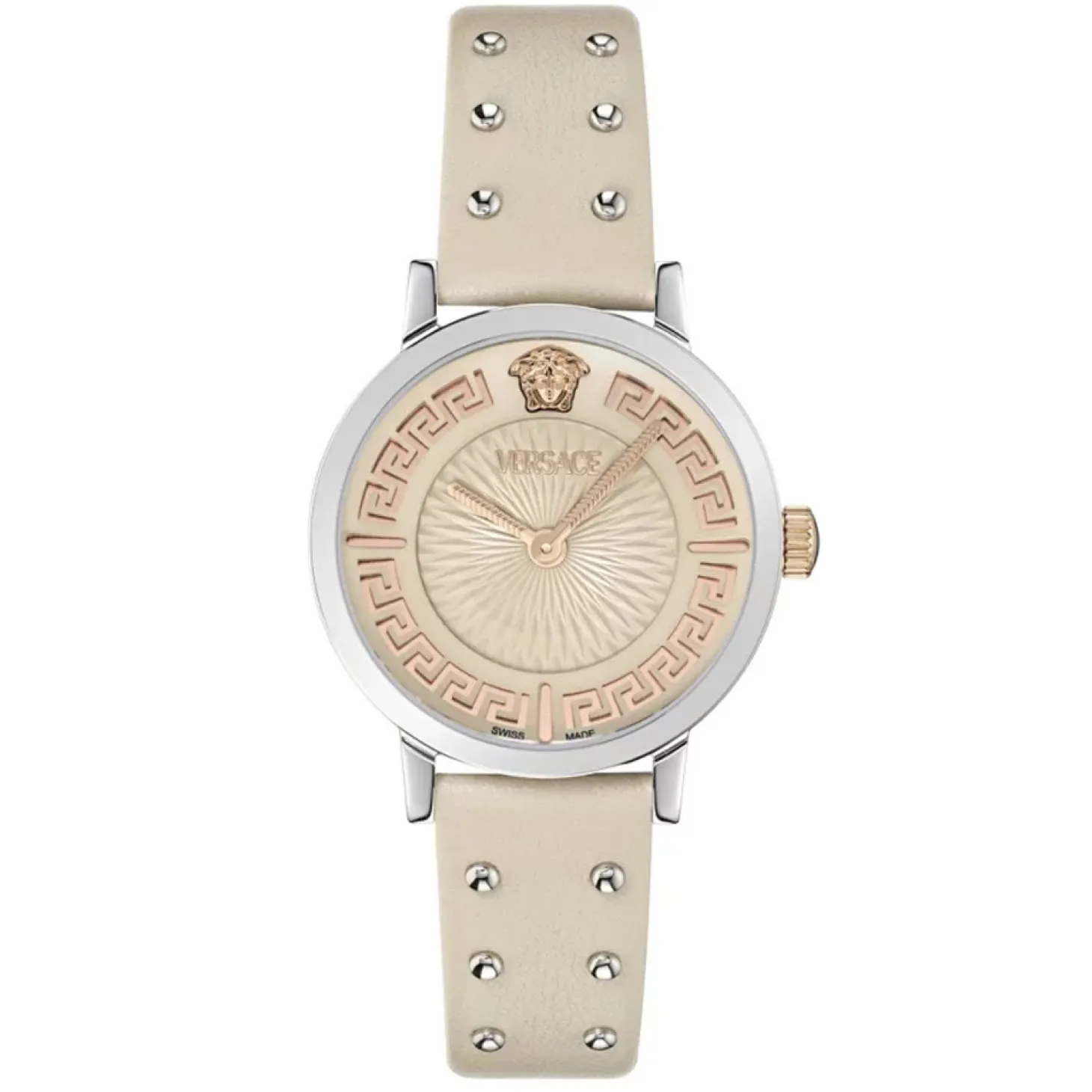 Versace Damenuhr Greca Fortuna Beige/Silber VE0A00125