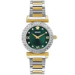 Versace Damenuhr Mini Vanity Bicolor/Grün VEGFA0625