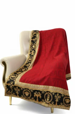 Versace Decke Wohndecke I Love Baroque schwarz Rot