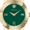 Versace Greca Signature Damenuhr Gold Edelstahl Grün Zifferblatt 38mm VEVC00619