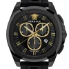 Versace Herren Armbanduhr New Chrono Geo Schwarz VE7CA0523