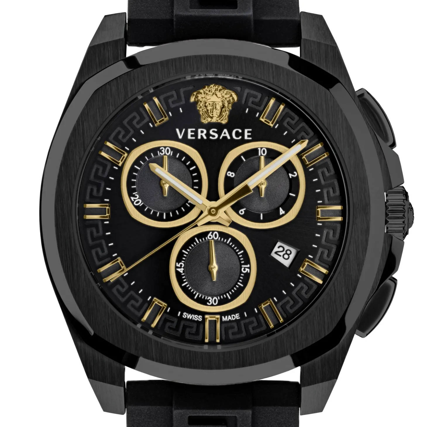 Versace Herren Armbanduhr New Chrono Geo Schwarz VE7CA0523