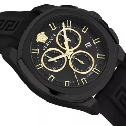 Versace Herren Armbanduhr New Chrono Geo Schwarz VE7CA0523