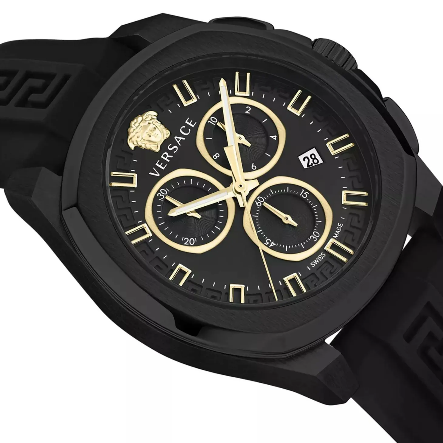 Versace Herren Armbanduhr New Chrono Geo Schwarz VE7CA0523