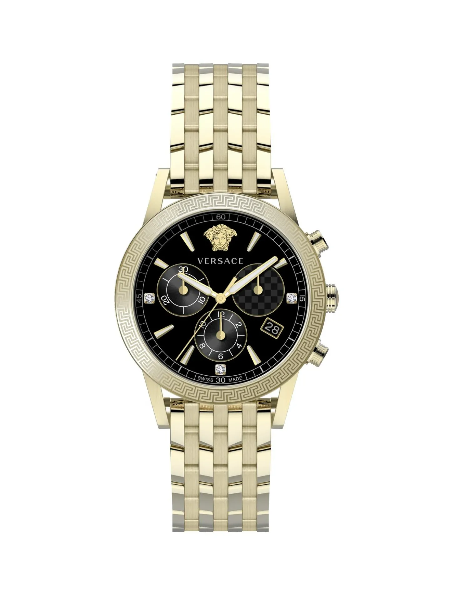 Versace Herren Armbanduhr Sport Tech 40 mm Armband Strap Armband Edelstahl VELT00919