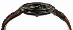 Versace Herren Armbanduhr Schweizer Uhr V CIRCLE Lederarmband braun VBQ04 0017