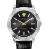Versace Herren Armbanduhr Univers 43 mm Datumsfenster Armband Leder VE2D00221