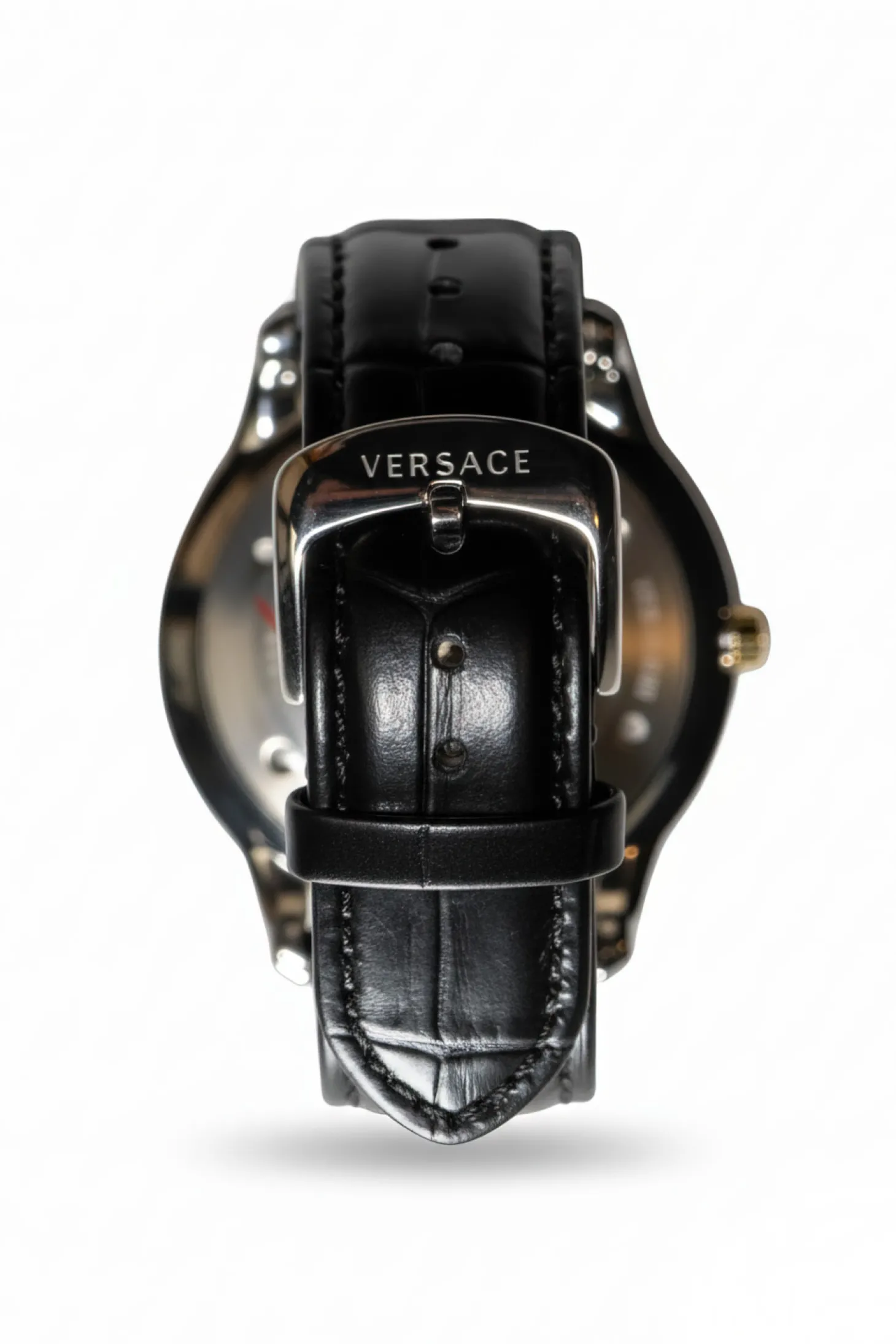 Versace Herren Armbanduhr Univers 43 mm Datumsfenster Armband Leder VE2D00221