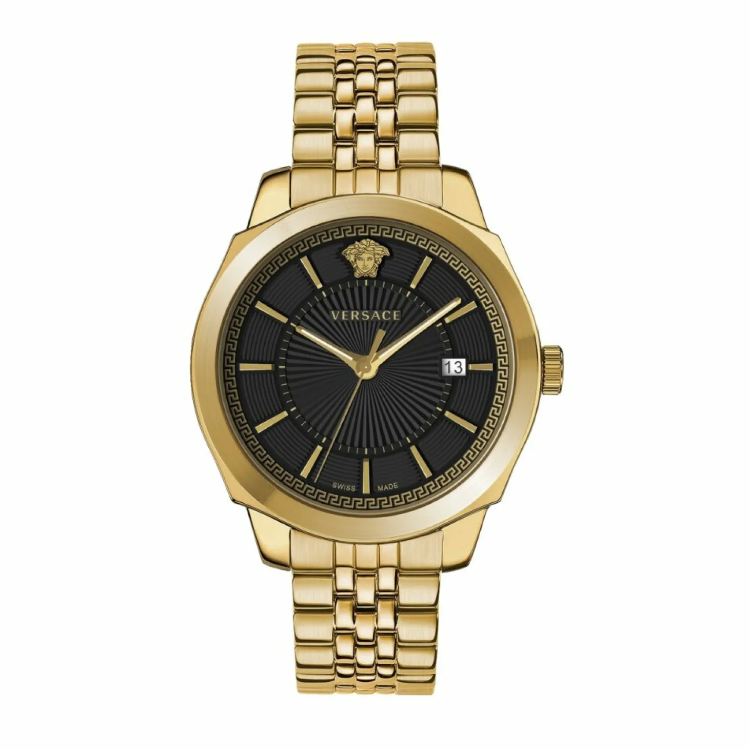Versace Herren Armbanduhr ICON CLASSIC gold, schwarz 42 mm VEV901723