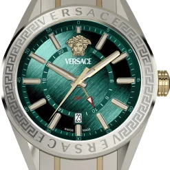 Versace Herren Armbanduhr V-CODE GMT Grün VEAFA0524