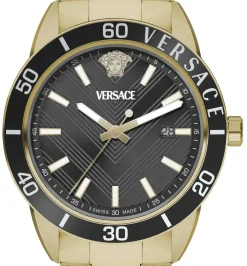 Versace Herren Armbanduhr Greca Urban schwarz gold VEYCA0724