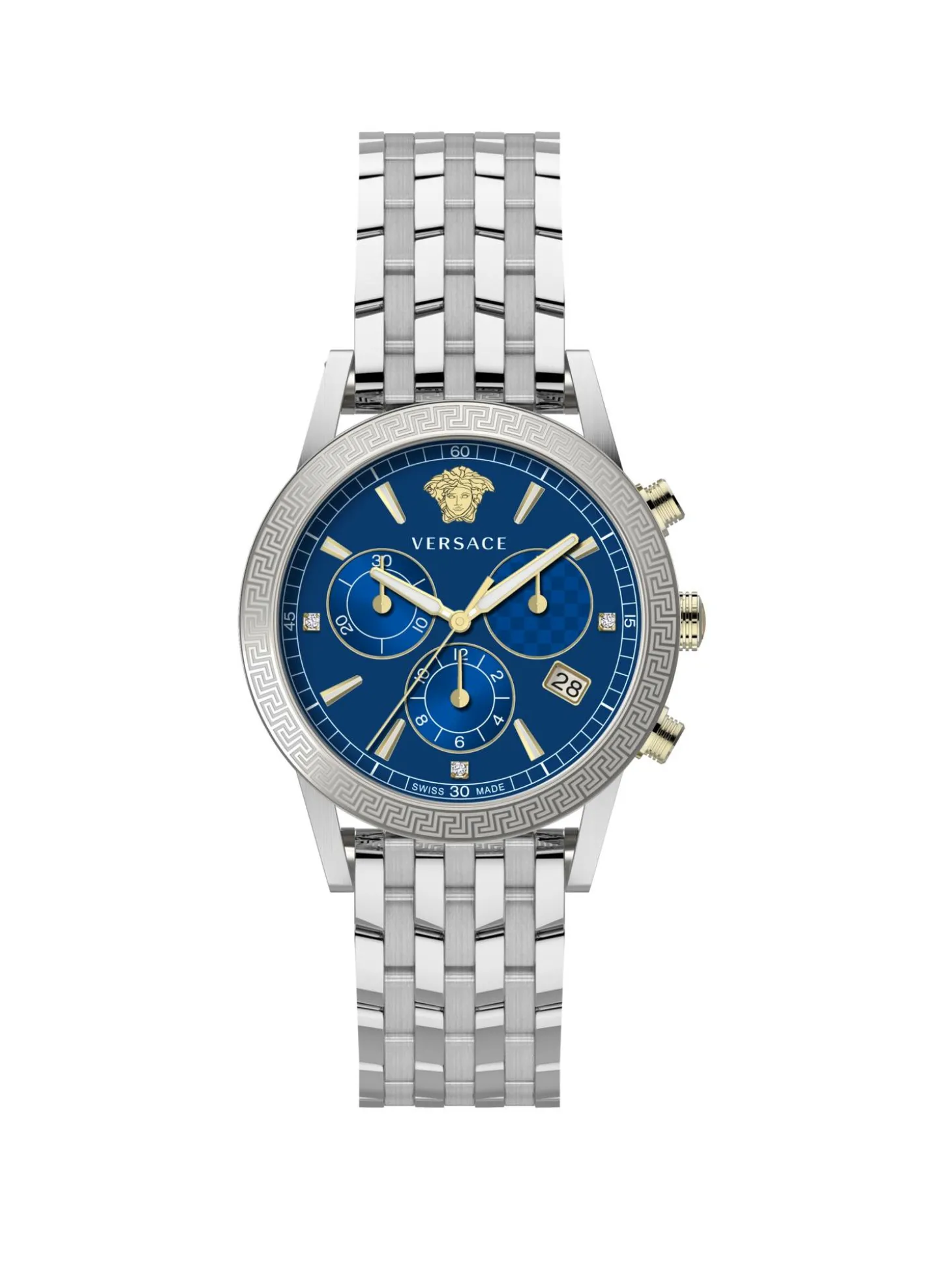 Versace Herren Armbanduhr Sport Tech 40 mm Armband Armband Armband Edelstahl VELT01019