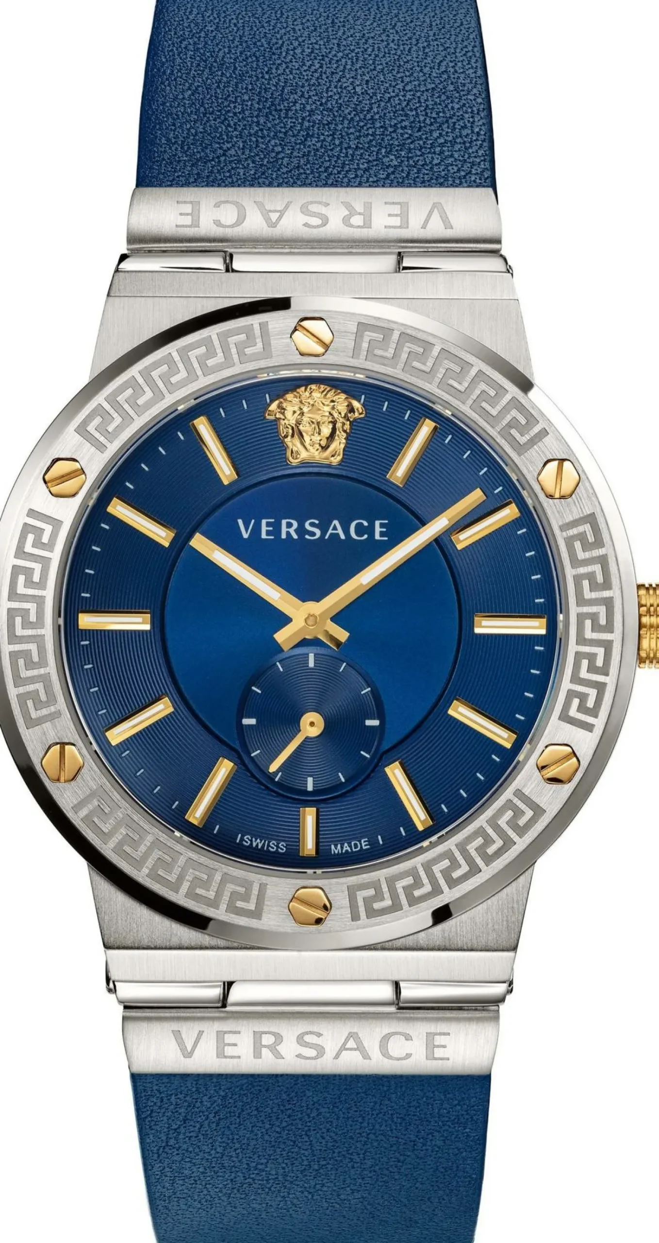 Versace Herren Armbanduhr GRECA LOGO silber/gold VEVI00120