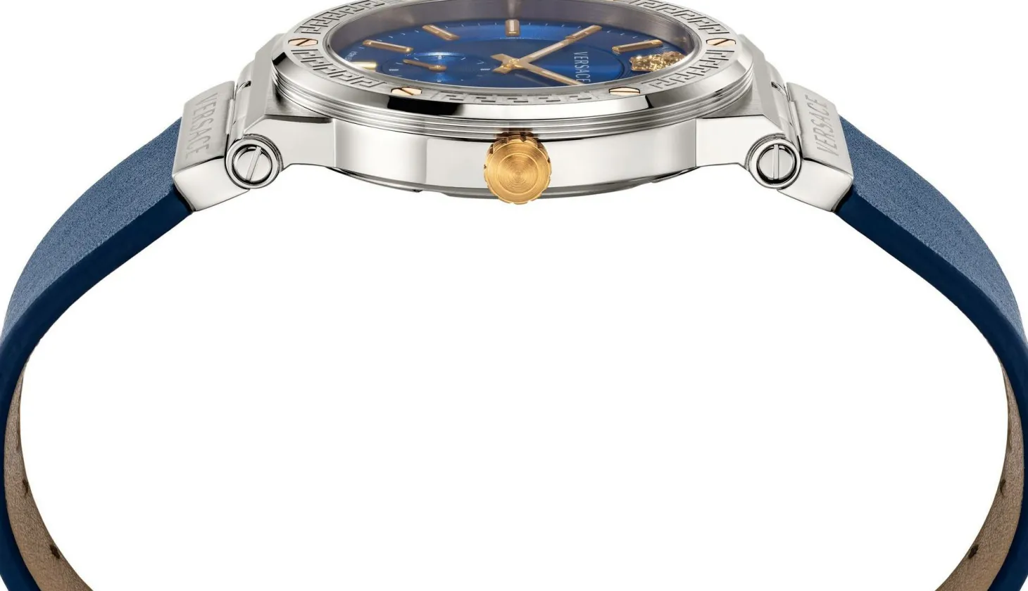 Versace Herren Armbanduhr GRECA LOGO silber/gold VEVI00120