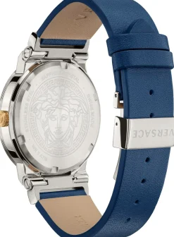 Versace Herren Armbanduhr GRECA LOGO silber/gold VEVI00120