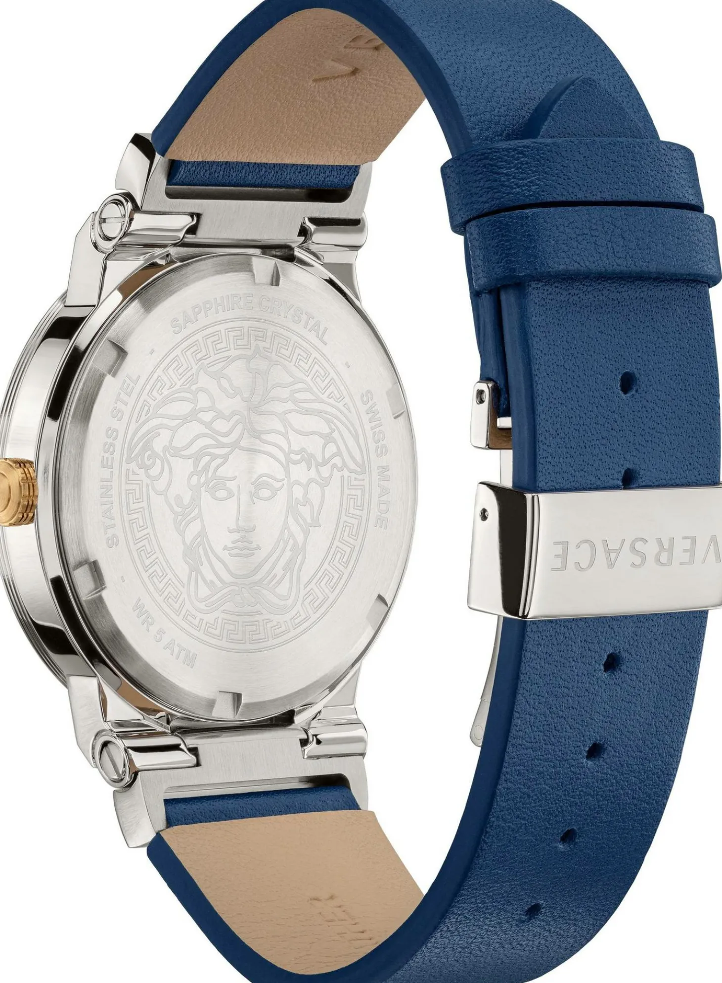 Versace Herren Armbanduhr GRECA LOGO silber/gold VEVI00120