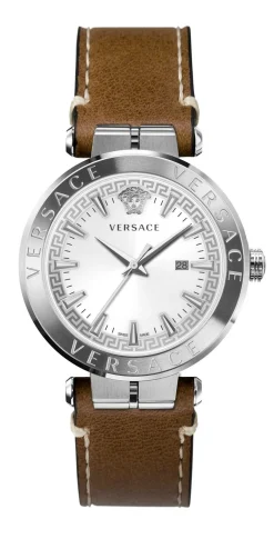 Versace Herren Armbanduhr AION 44 mm Armband Leder VE2F001 21