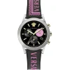 Versace Herren Armbanduhr Sport Tech 40 mm Chronograph Armband Silikon VELT01219