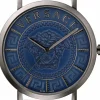 Versace Herren Armbanduhr V-ESSENTIAL grau, blau 40 mm VEJ401021