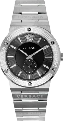 Versace Herren Armbanduhr GRECA LOGO 41 D/BLK BAND WITH VERSACE LOGO VEVI007 20