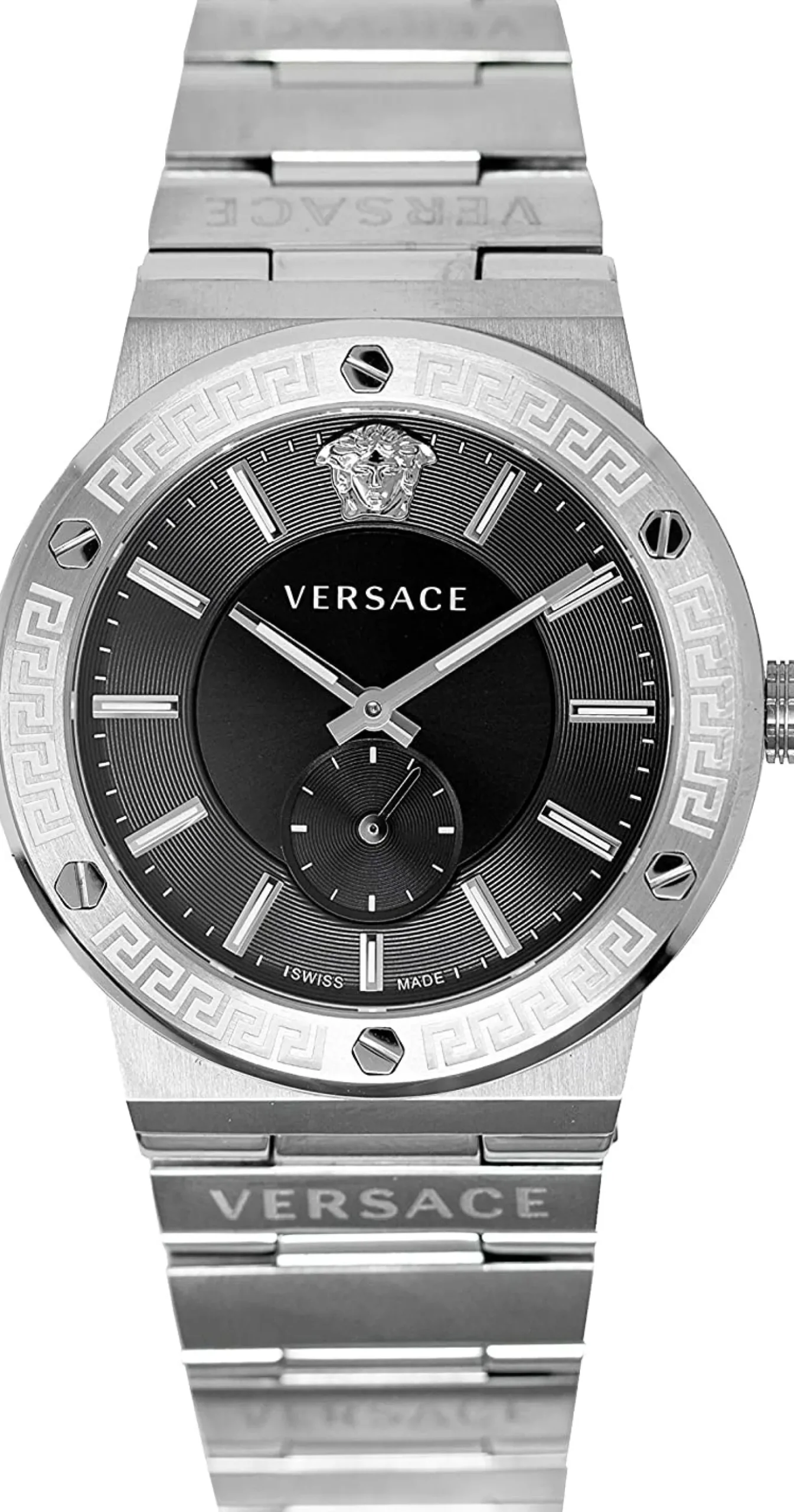 Versace Herren Armbanduhr GRECA LOGO 41 D/BLK BAND WITH VERSACE LOGO VEVI007 20
