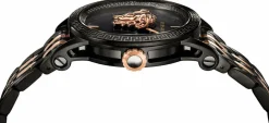 Versace Herren Armbanduhr PALAZZO EMPIRE schwarz, roségold 43 mm VERD01623