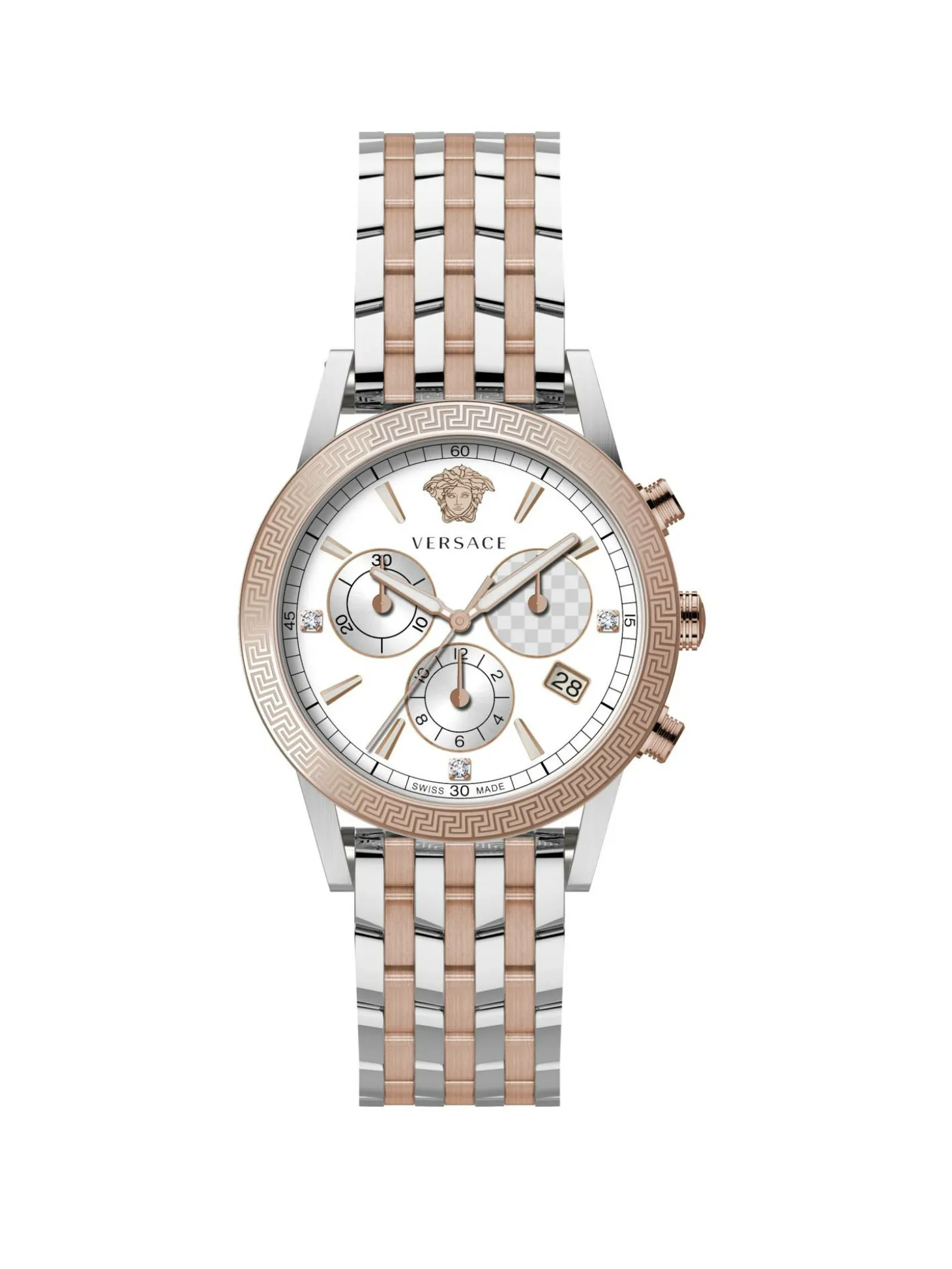 Versace Herren Armbanduhr Sport Tech 40 mm Armband Strap Armband Edelstahl VELT00819