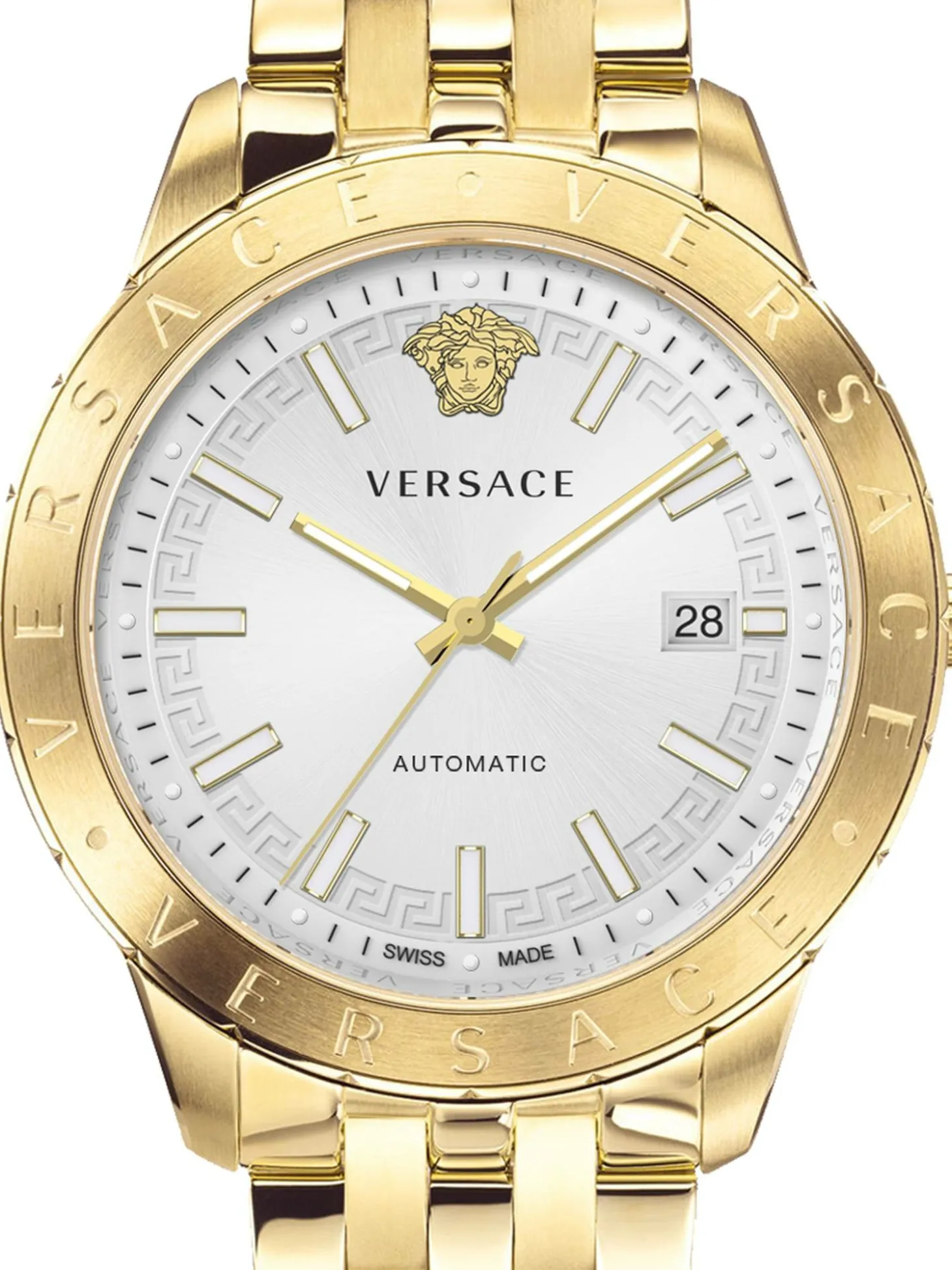 Versace Herren Armbanduhr Univers 43 mm Datumsfenster Armband Edelstahl VE2D00521