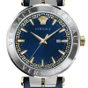 Versace Herren Armbanduhr AION 44 mm Armband Leder VE2F002 21