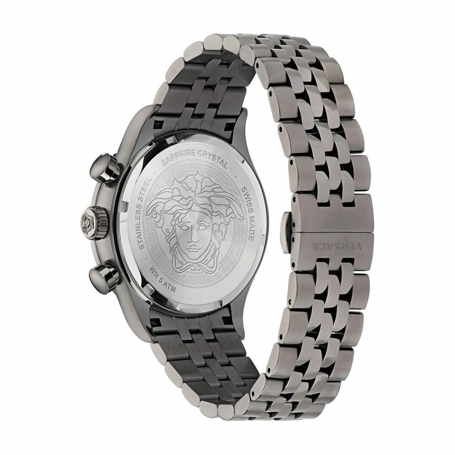 Versace Herren Armbanduhr Chronograph HELLENYIUM CHRONO grau, blau 44 mm VE2U00722