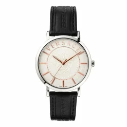 Versace Herren Armbanduhr V-ESSENTIAL schwarz, silber 40 mm VEJ400721