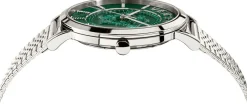 Versace Herren Armbanduhr V-ESSENTIAL silber, grün 40 mm VEJ400921