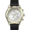Versace Herren Armbanduhr V-Chrono 45 mm Chronograph, Datumsfenster Armband Silikon VEHB00919