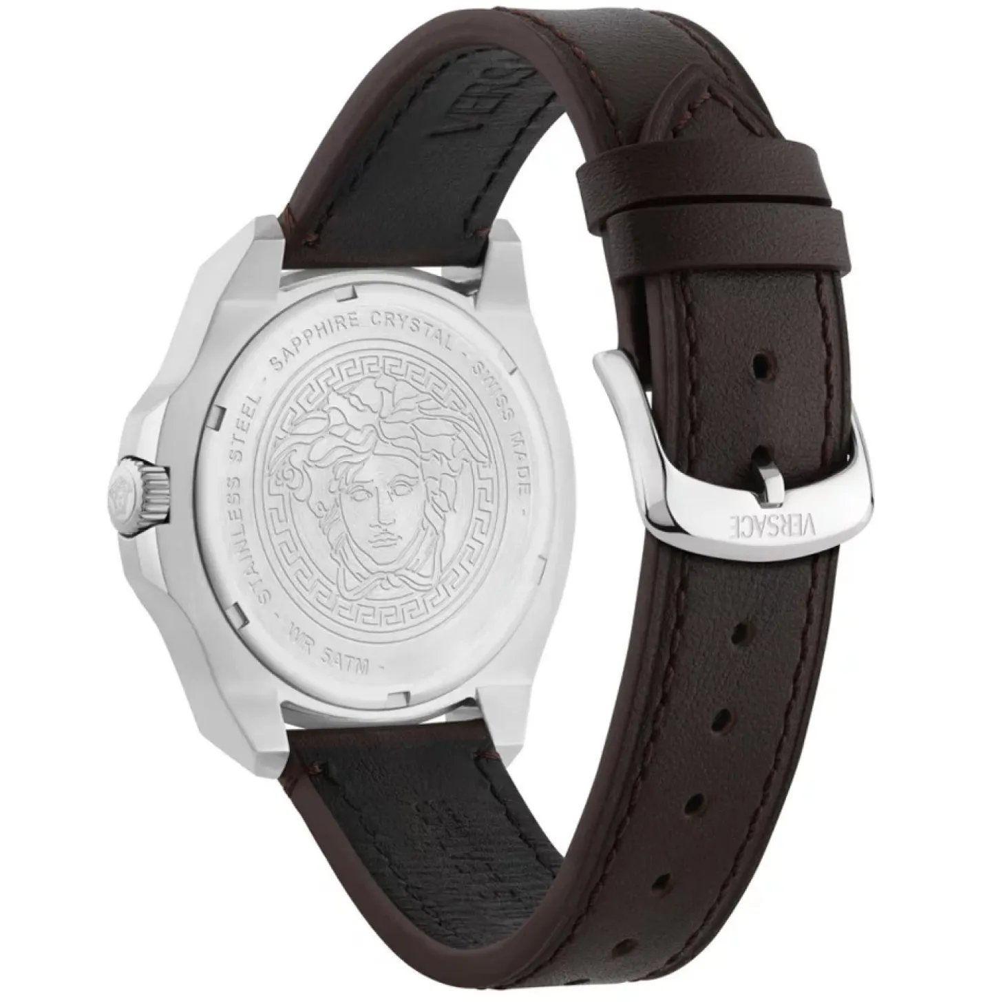 Versace Herren Armbanduhr Luxury Braun/Grün VEKKA0225