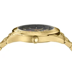 Versace Herren Armbanduhr V-CODE GMT Gold/Schwarz VEAFA0724