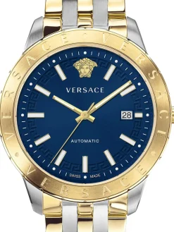 Versace Herren Armbanduhr Univers 43 mm Datumsfenster Armband Edelstahl VE2D00421