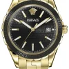 Versace Herren Automatikuhr Hellenyium Gold Schwarz VEQCA0624