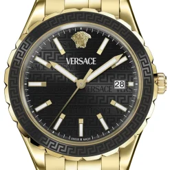 Versace Herren Automatikuhr Hellenyium Gold Schwarz VEQCA0624