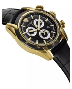 Versace Herren Chronograph V-Ray Chrono Gold Schwarz VE2I00921